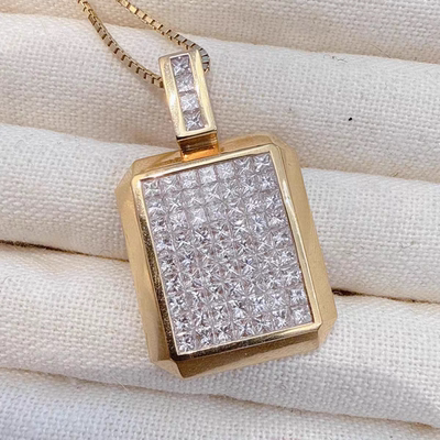 中古二手  品牌yukizaki 星座满钻项链 D3.09ct  18k金
