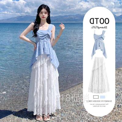 夏日初恋氛围感穿搭连衣裙女2026新款初夏独特漂亮掐腰小裙子套装
