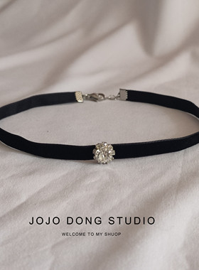 甜美颈链高级设计闪亮皓石choker