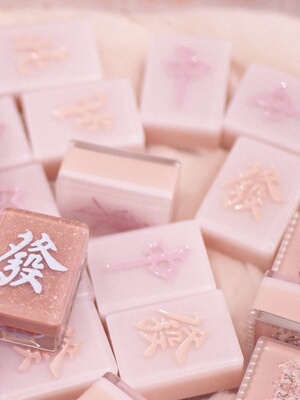 手工水晶滴胶麻将  新加坡马来西亚拉美扑克牌拉米麻将成品定制