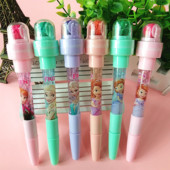 迪士尼冰雪奇缘爱莎公主多功能泡泡笔儿童魔法笔滚轮印章吹泡泡女