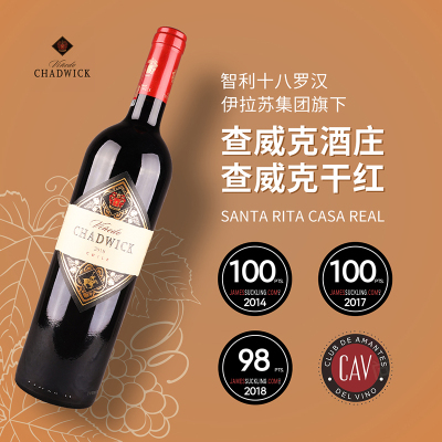 【智利十八罗汉】 查威克(CHADWICK)干红葡萄酒 伊拉苏 2019年份