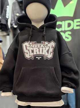 儿童字母加绒连帽卫衣 Decide韩国进口童装代购25冬中大男女童921