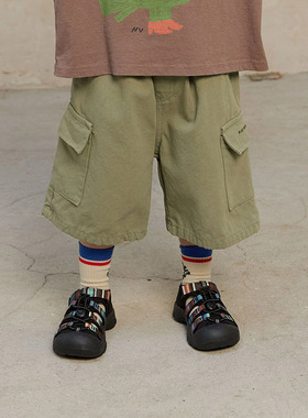 儿童纯色工装五七分裤 NAVI韩国南大门童装代购26春中大男女童003