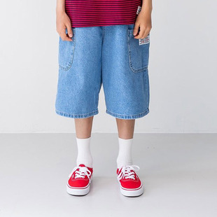 中大童侧口袋六分牛仔短裤 CottonCandy韩国代购童装26夏男童511