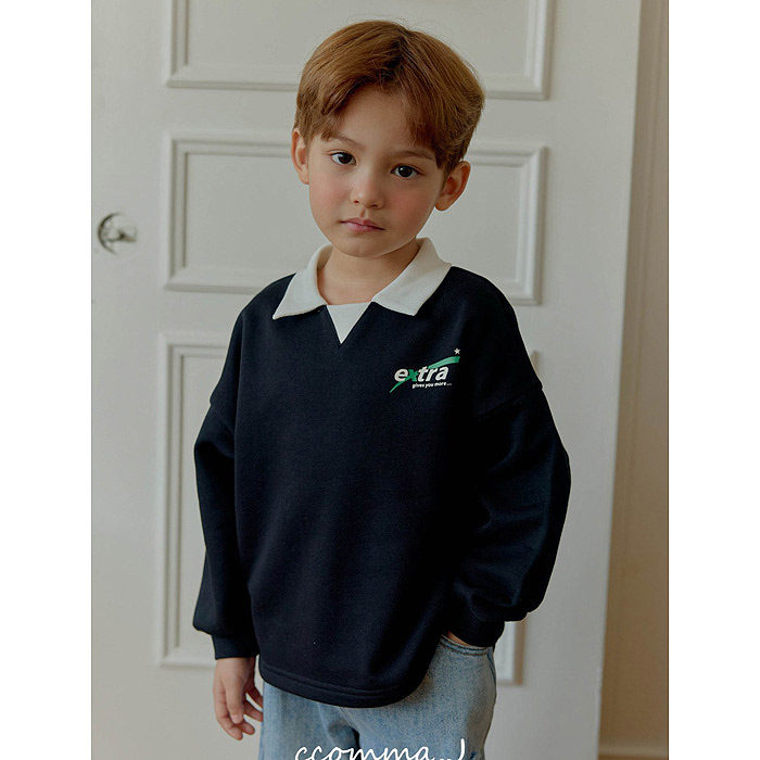 男童字母翻领休闲卫衣 ccommaj韩国代购南大门童装26春款儿童512