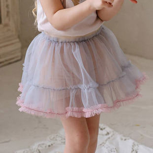 26夏款 女童小童公主洋气网纱裙裤 FLO韩国南大门童装 代购 551 短裤