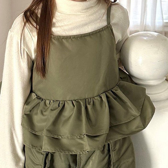 儿童洋气花边吊带套头马甲 ELLY韩国代购进口童装2025冬款女童529