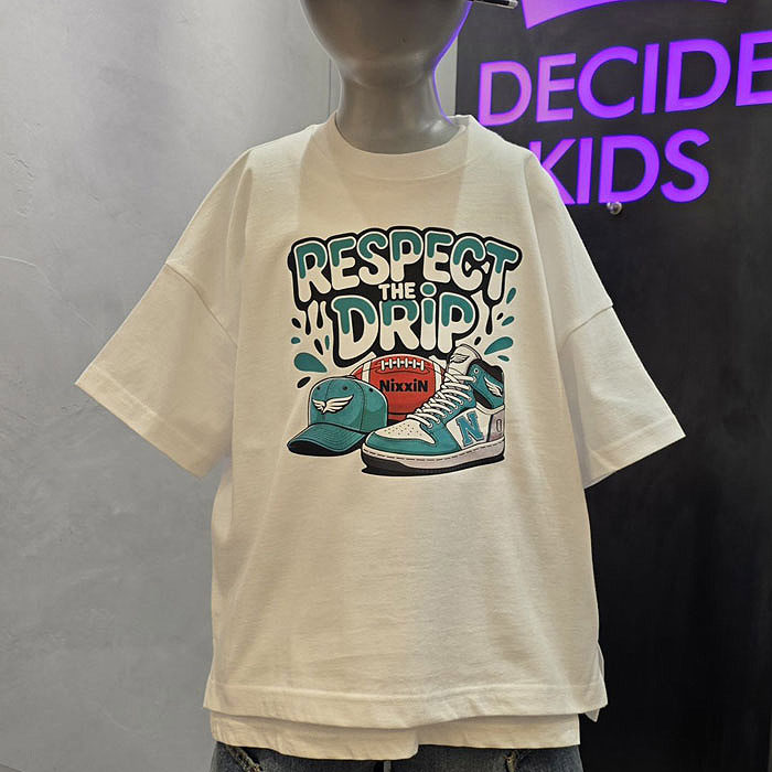 儿童字母宽松短袖T恤 Decide韩国代购进口童装26春款中大男童921