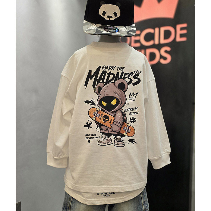 儿童滑板宽松长袖T恤 Decide韩国代购进口童装26春款中大男童921