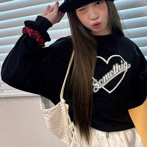 中大女童爱心短款卫衣 MATILDA韩国代购南大门童装26春款儿童986