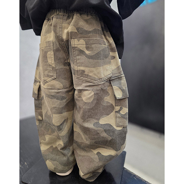儿童迷彩工装休闲裤 Decide韩国代购童装2026春款中大男童长裤921