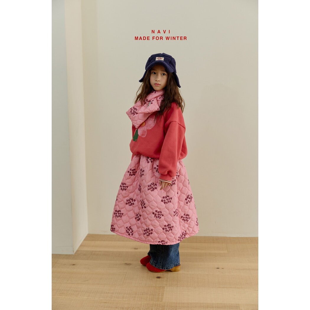 中大童女童甜美碎花加棉吊带连衣裙 NAVI韩国童装代购26冬儿童003