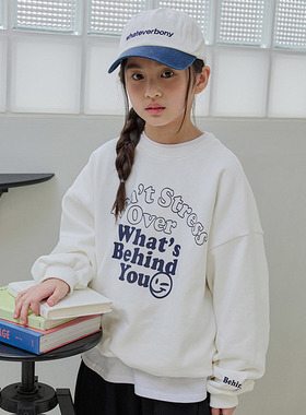 中大童女童时尚笑脸字母卫衣 Dore韩国代购进口童装26春款儿童431