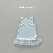 儿童女童打底衫 可爱蕾丝边背心 542 代购 26春款 MilkPowder 韩童装