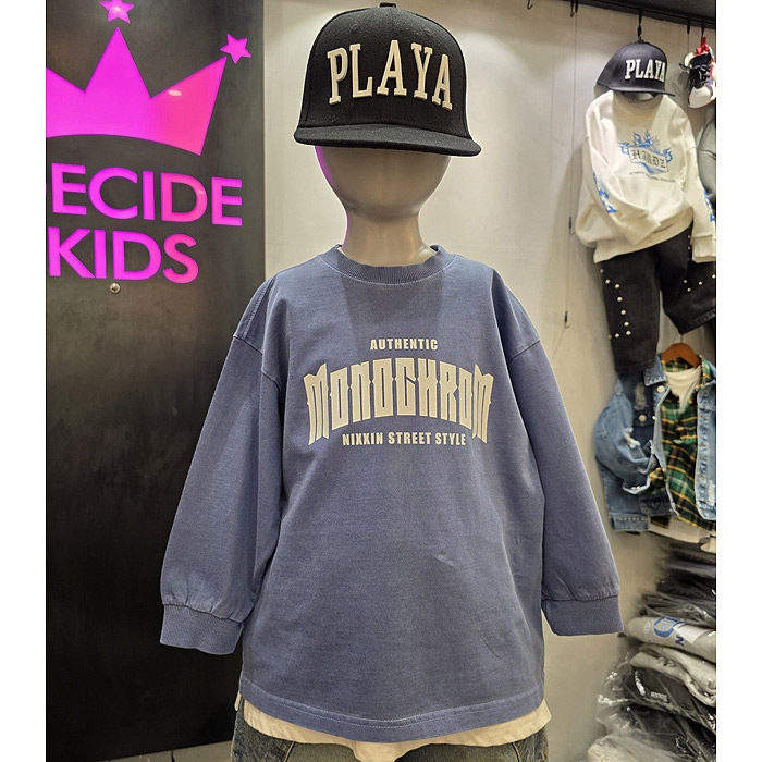 儿童字母休闲长袖T恤 Decide韩国代购进口童装26春款中大男童921