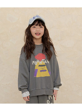 儿童时尚宽松圆领卫衣 NAVI韩国进口童装代购26春款中大男女童003