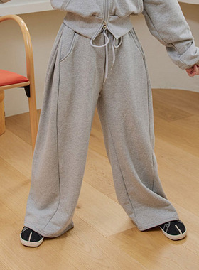 中大童女童纯色宽松阔腿裤 Dore韩国代购童装2026春款儿童长裤431