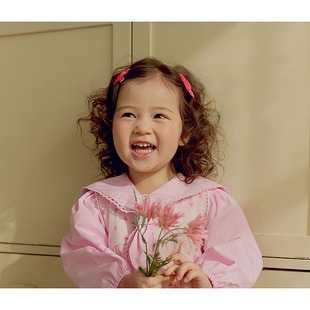 儿童可爱海军领带衬衫 UEO韩国南大门童装26春款中小童女童1211