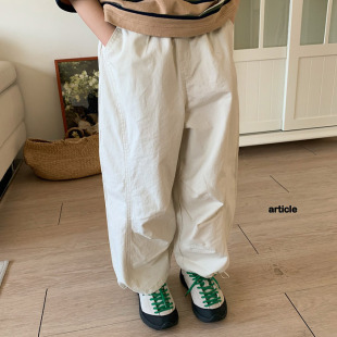 儿童洋气抽绳束脚休闲裤ARTICLE韩国代购童装26春款男女童长裤317