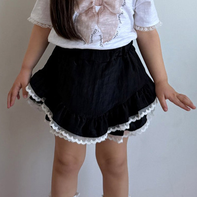 小童洋气蕾丝边裙裤 ELLY韩国南大门童装代购26夏款女童半身裙529