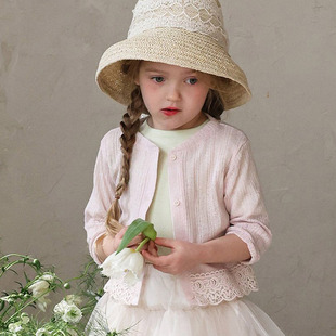 薄款 26夏款 开衫 代购 女童外套551 FLO韩国南大门童装 儿童小童短款