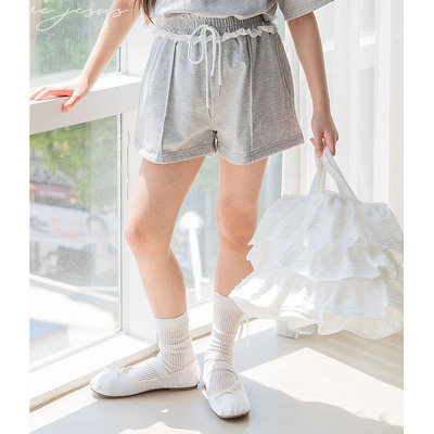 儿童蕾丝休闲运动短裤 ILOVE韩国南大门童装2025夏款中大女童291