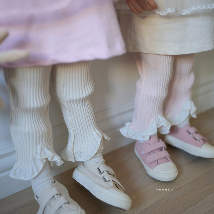 儿童洋气荷叶边坑纹喇叭裤 NENERU韩国代购南大门童装26春款女童,童装/婴儿装/亲子装,裤子,淘宝优惠券,粉丝福利购,淘宝优惠卷