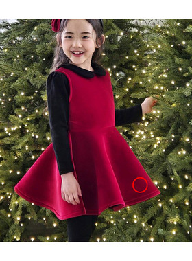 现货13码 女童新年背心连衣裙GIOIELLO韩国童装25冬款儿童裙子026