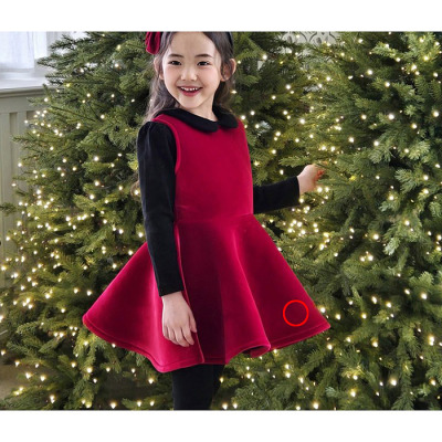 现货13码 女童新年背心连衣裙GIOIELLO韩国童装25冬款儿童裙子026