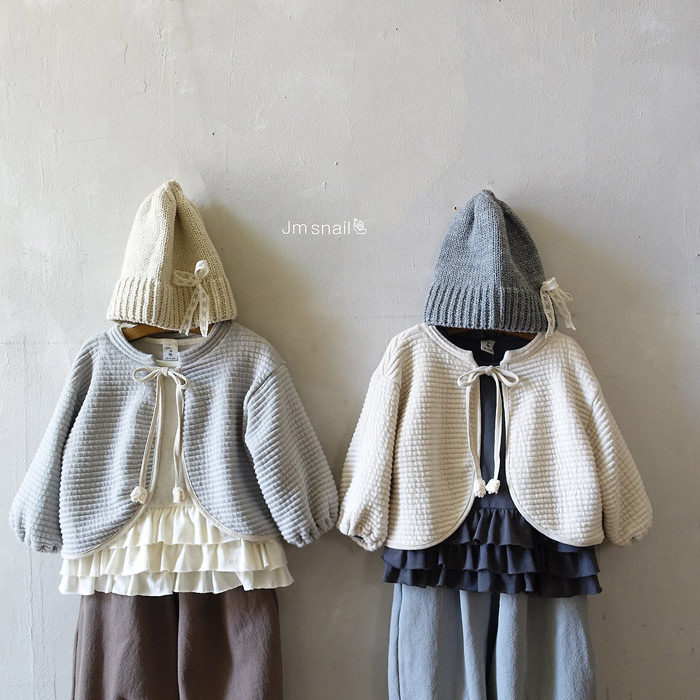 女童小童洋气系带短款开衫 JmsNail韩国代购童装26秋儿童上衣819