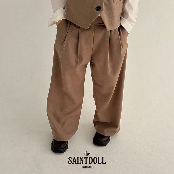 中大男女童时尚直筒西装裤 Saintdoll韩国代购童装26秋款长裤066
