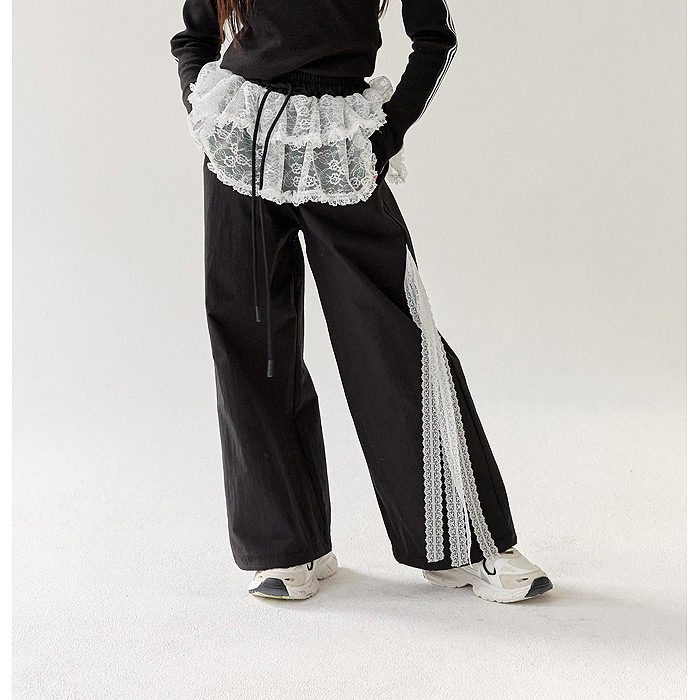 儿童蕾丝屁帘直筒休闲裤LILAS韩国童装代购26春款中大女童长裤022,童装/婴儿装/亲子装,裤子,淘宝优惠券,粉丝福利购,淘宝优惠卷