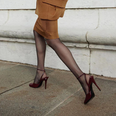 鱼嘴高跟鞋 细跟方头一字带高级感御姐凉鞋 女2025时装 走秀宋佳同款