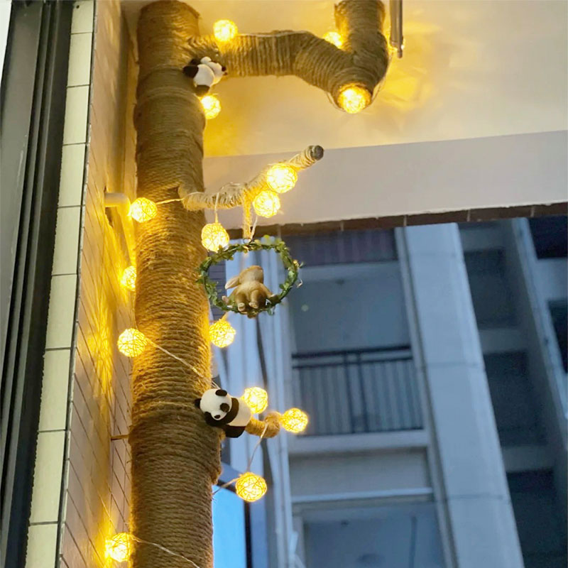 包阳台水管厨房热水器浴室厕所室外遮挡麻绳装饰美化diy遮丑材料