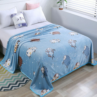 加厚珊瑚法兰绒毯单人学生宿舍毛毯子冬季 盖被毛巾被子床上用床垫