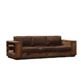 Ретро кофейный диван из натурального дерева, в американском стиле