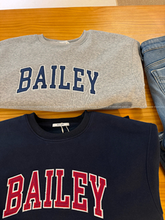 复古刺绣字母 美式 加厚加绒圆领卫衣女 正肩百搭款 韩国原厂