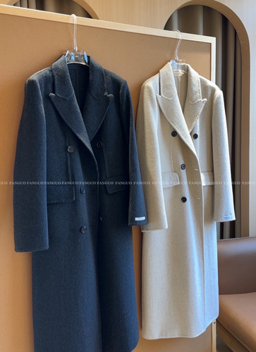 经典高级气质！非市场短小版 羊毛双面羊绒大衣外套女