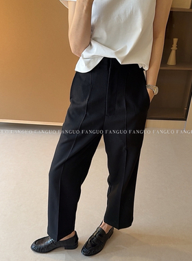 【极简主义】绝了！时髦高级立体裁剪通勤烟管西裤九分裤子女