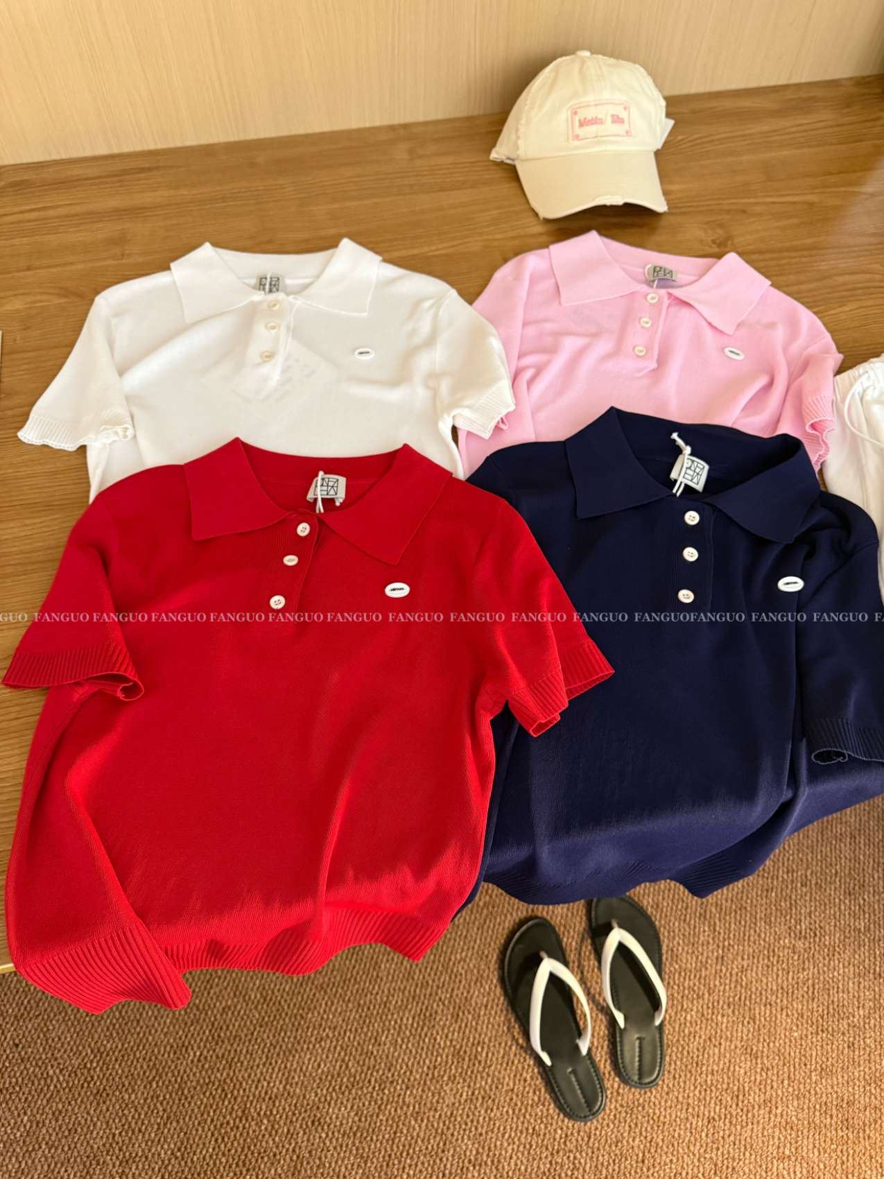MEIYA*G耶鲁醋酸polo衫 美式学院复古_休闲短袖针织上衣