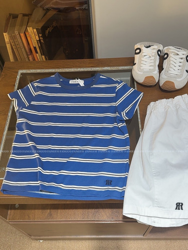 FARV*N 【锁死这一套】韩国复古海魂衫休闲条纹短袖T恤女