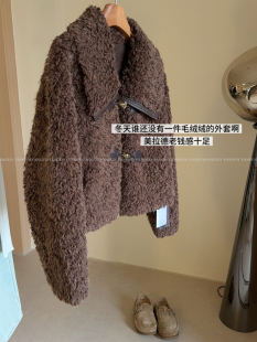减龄大翻领 皮草外套女 美拉德洋气保暖羊羔毛皮毛一体短款
