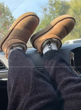 周冬雨同款！人手一双经典百搭羊皮毛一体韩版雪地靴乐福鞋B3277