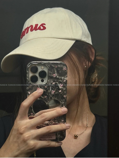 韩国小众！明星同款em*软顶面质字母刺绣鸭舌帽显脸小胖球帽