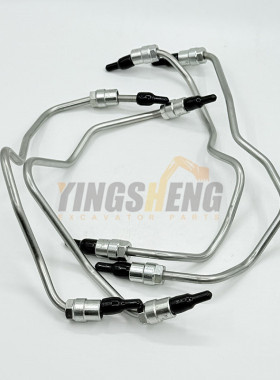 加藤DH820-5-V-6三一195C 205C 215三菱4M50发动机柴油泵高压油管