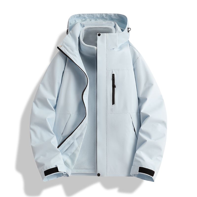 雷诺斯LAYNOS户外三合一冲锋衣登山服抓绒内胆防水防风70A2336A