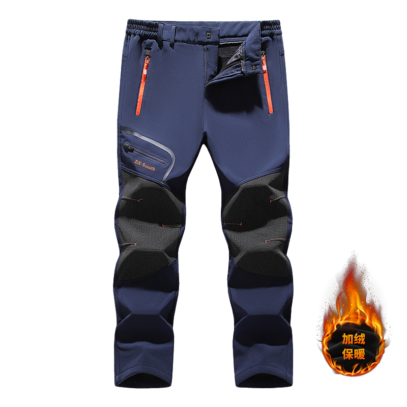 LAYNOS雷诺斯冬男软壳冲锋裤户外防水防风防寒加绒加厚冲锋裤348