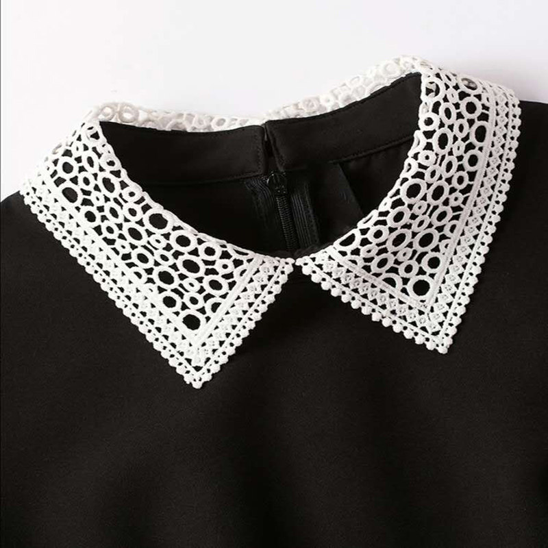 WHITE DOLL COLLAR SHIRT COLLAR DIY GARMENT HANDMADE ACCESSORIES WATER-SOLUBLE EMBROIDERY LACE TRIM LAPEL STRIPS