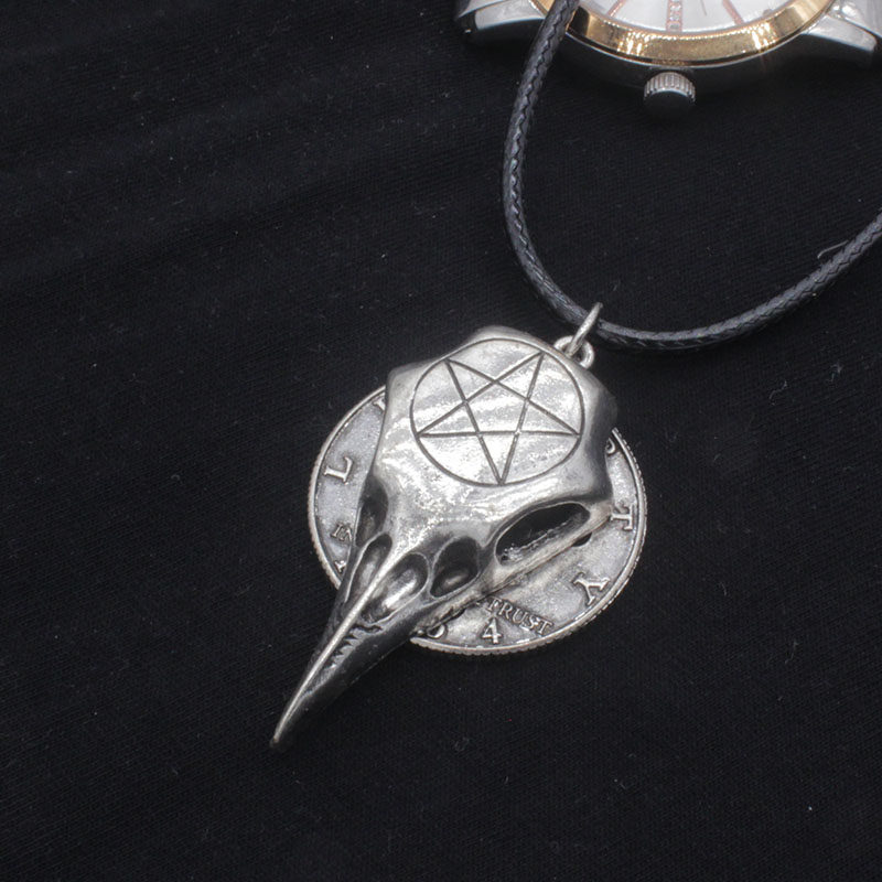 歐美休閑搖滾哥特朋克瘟疫烏鴉頭骷髅五芒星十字架皮繩項鏈男女在類目 飾品/流行首飾/時尚飾品新, 項鍊中 - 來自Buy2taobao.com提供專業的淘寶代購服務